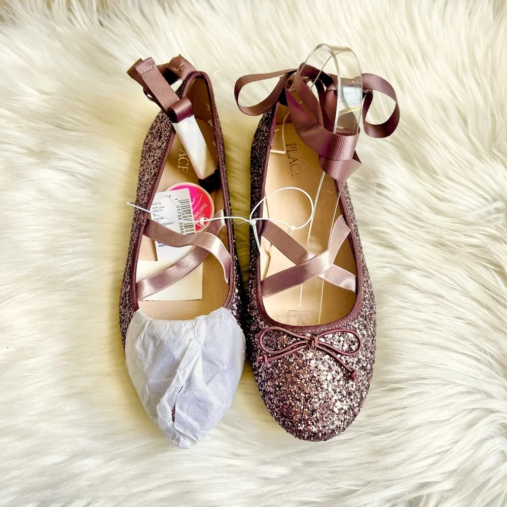 NWT Children’s Place Removable Ankle Wrap Ballet Flats
